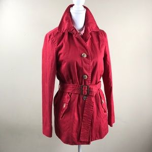 GAP Short Red Trench Coat